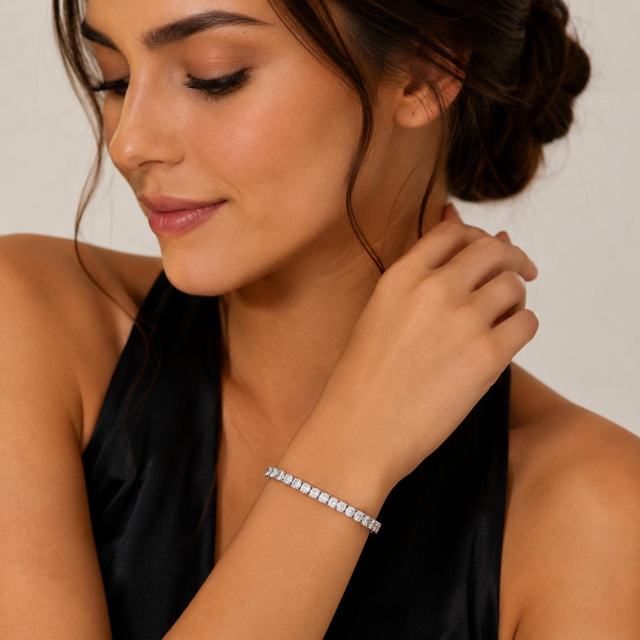 14k Diamond Cluster Bracelet