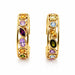 Italian Gemstone Hoop Earrings