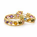 Italian Gemstone Hoop Earrings