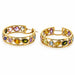 Italian Gemstone Hoop Earrings
