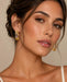 Italian Gemstone Hoop Earrings