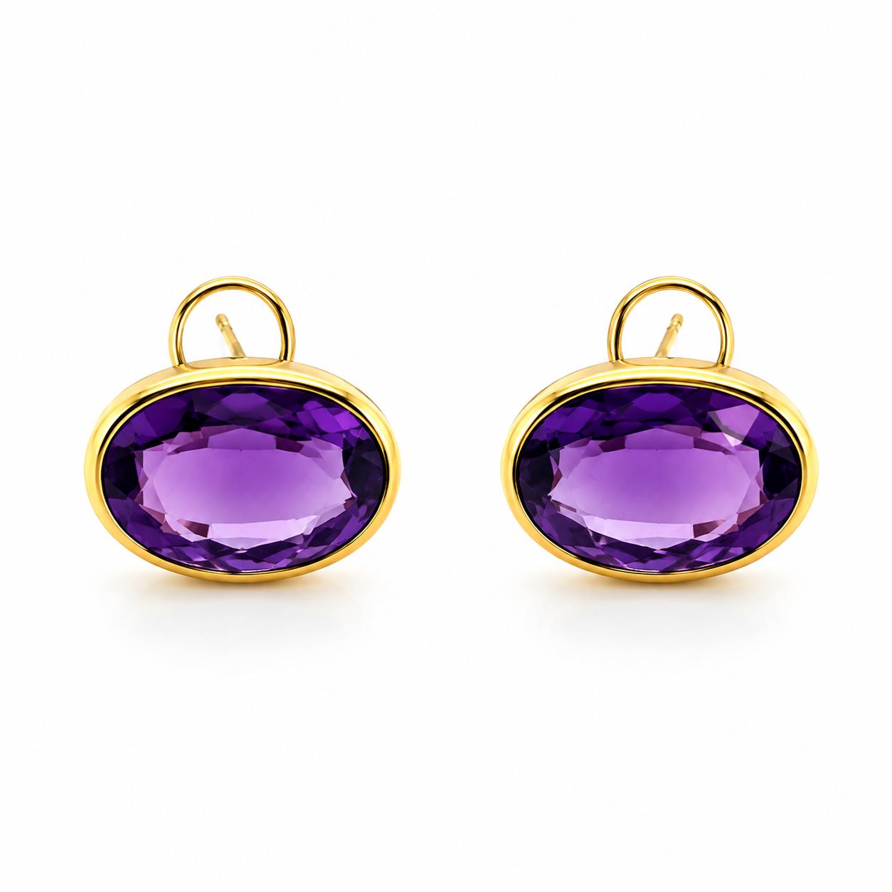 14k Amethyst Earrings