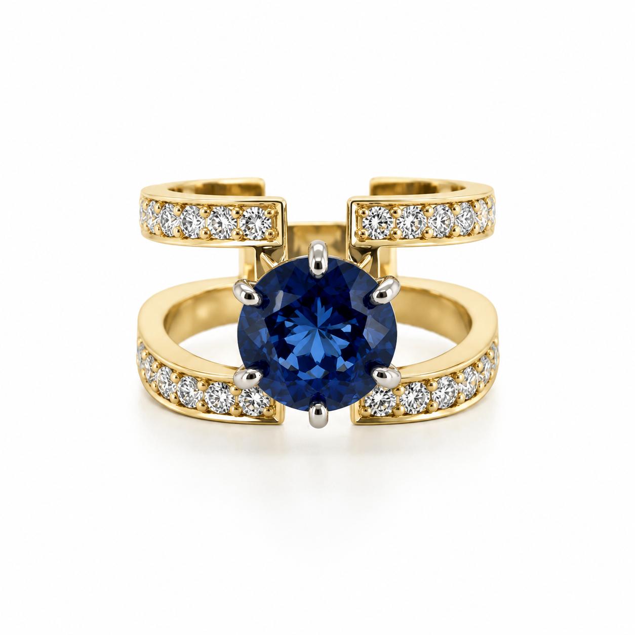 Keith Davis 18k Sapphire Ring