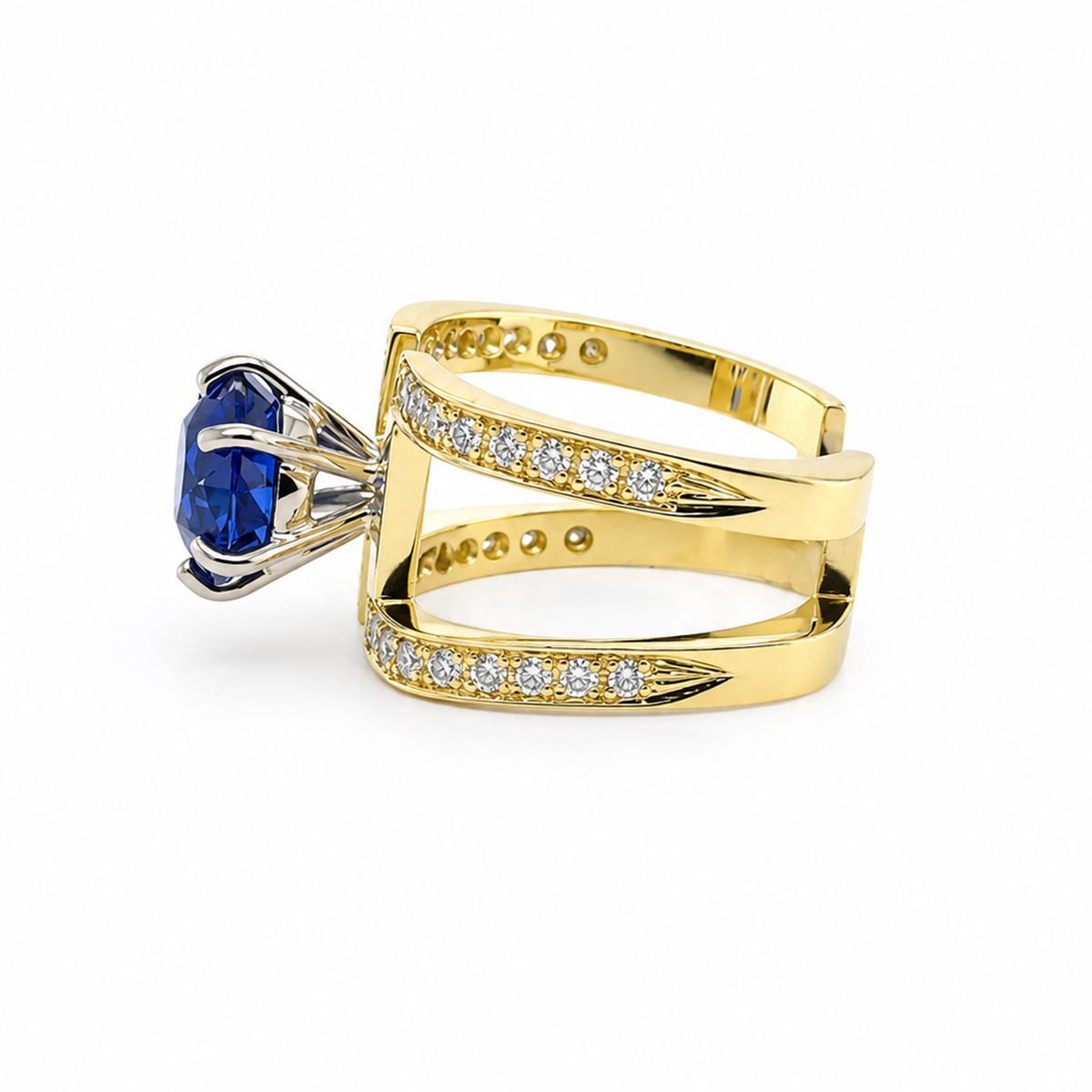 Keith Davis 18k Sapphire Ring