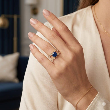 Keith Davis 18k Sapphire Ring