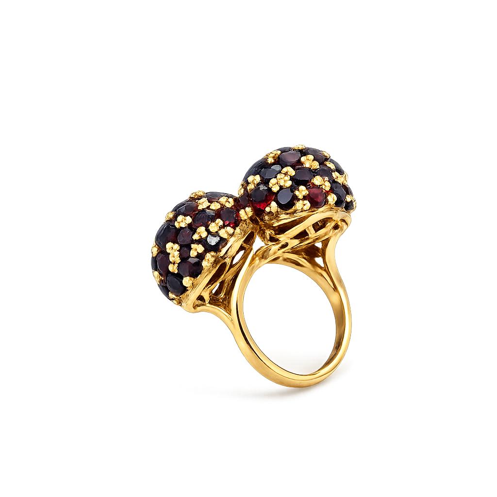 Vintage 18k Garnet Ring