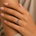 14k White Gold Ring Sapphires Eternity Band