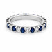 14k White Gold Ring Sapphires Eternity Band