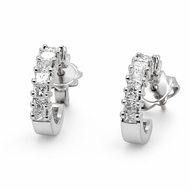 18k White Gold Hoop Earrings