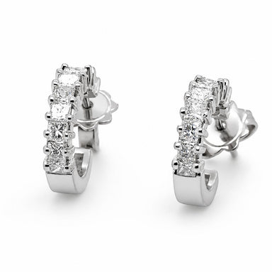 18k White Gold Hoop Earrings