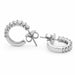 18k White Gold Hoop Earrings