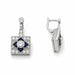 18k White Gold Diamond Sapphire Earrings