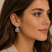 18k White Gold Diamond Sapphire Earrings