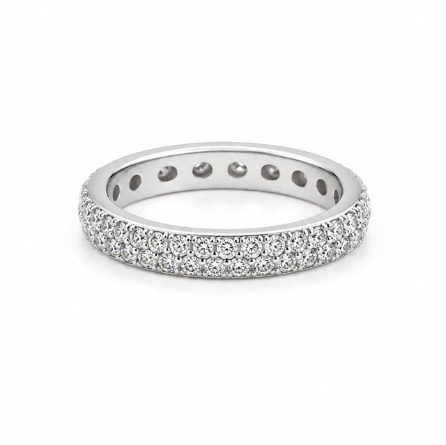 14k Pave Diamond Eternity Band