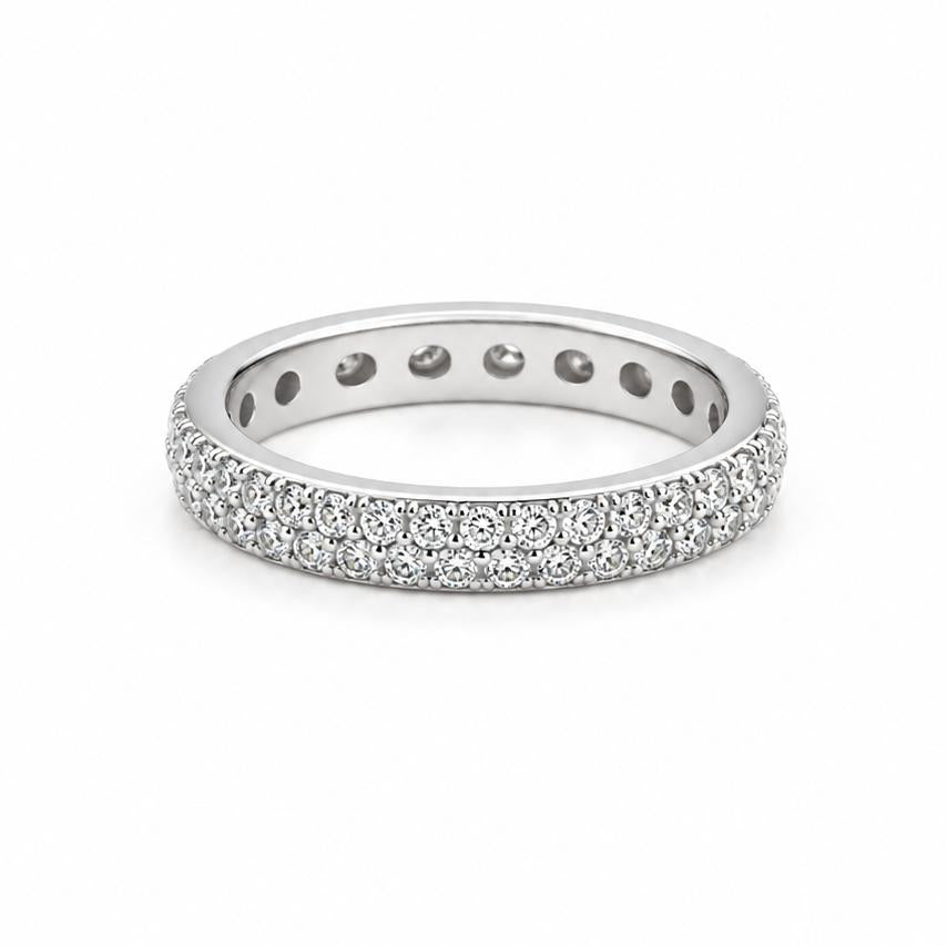 14k Pave Diamond Eternity Band
