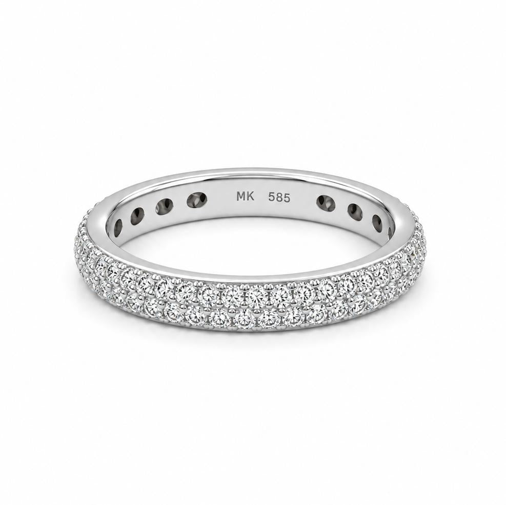 14k Pave Diamond Eternity Band