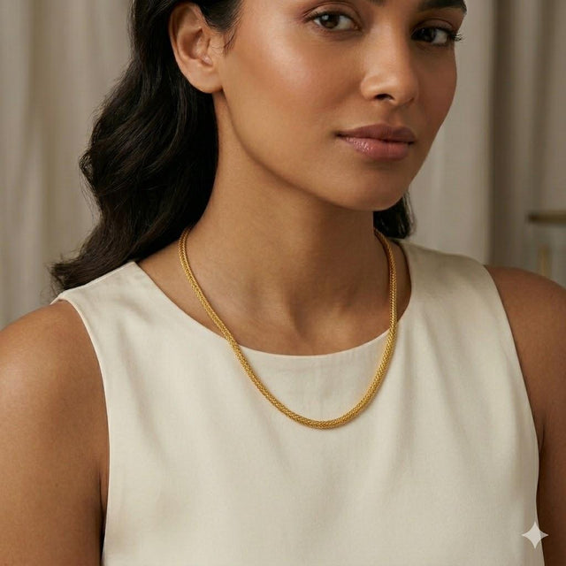 18k 3.5mm Square Franco Chain