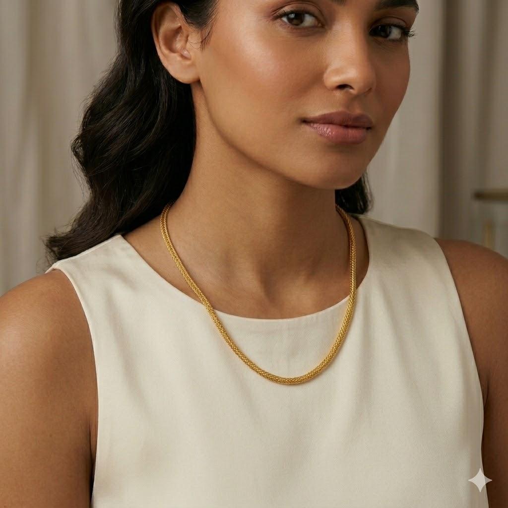 18k 3.5mm Square Franco Chain