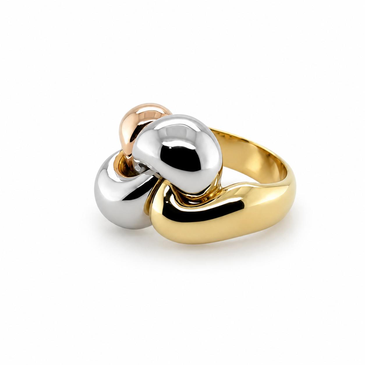 Italian 18k Tri-Gold Ring