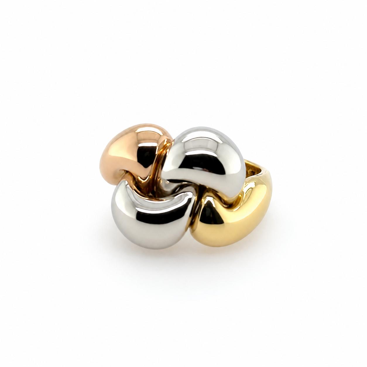 Italian 18k Tri-Gold Ring