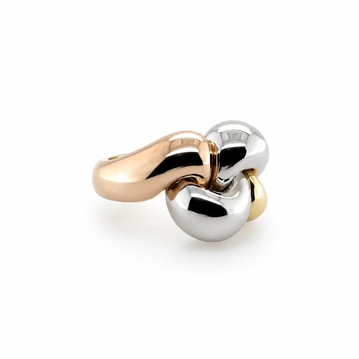 Italian 18k Tri-Gold Ring