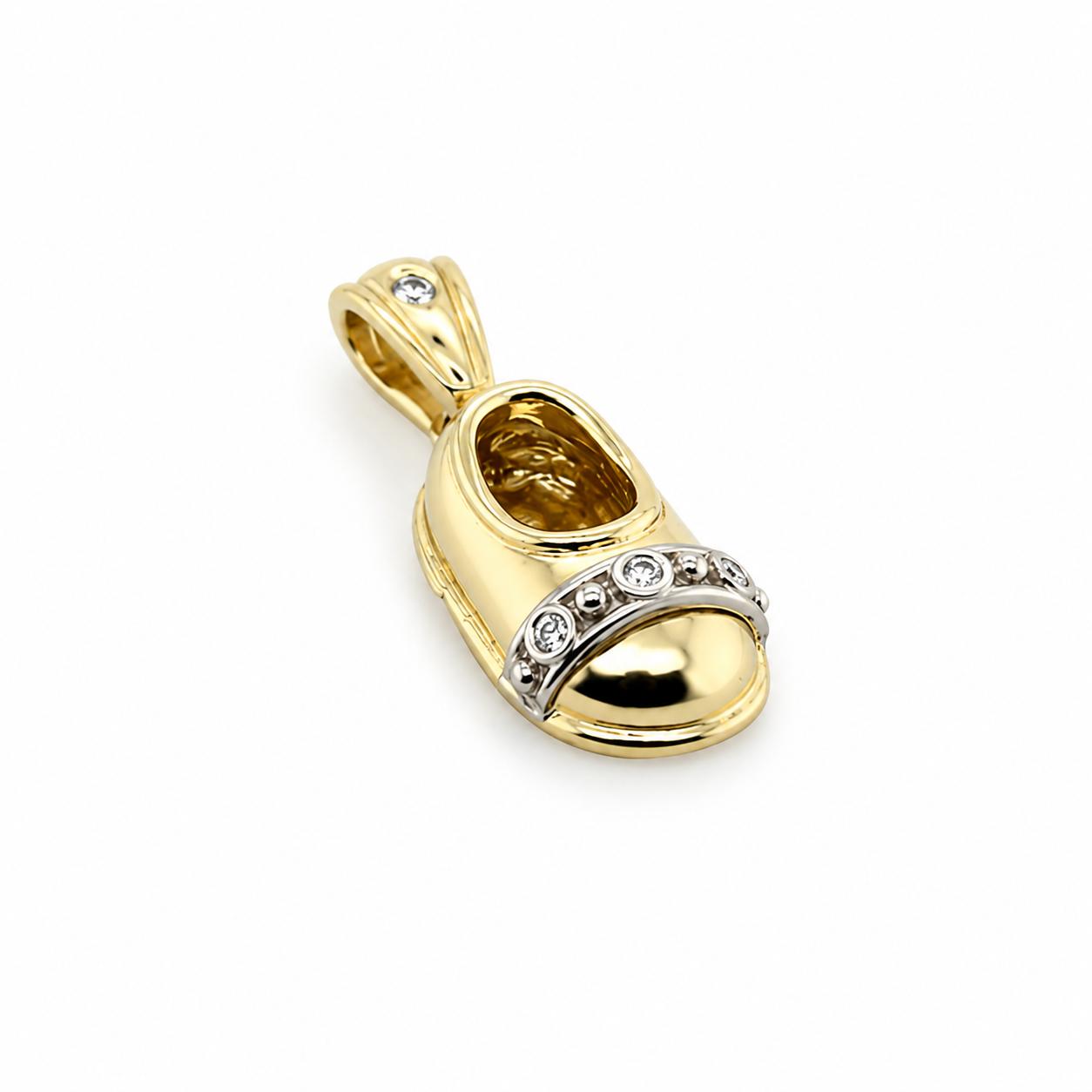 14k Baby Shoe Pendant