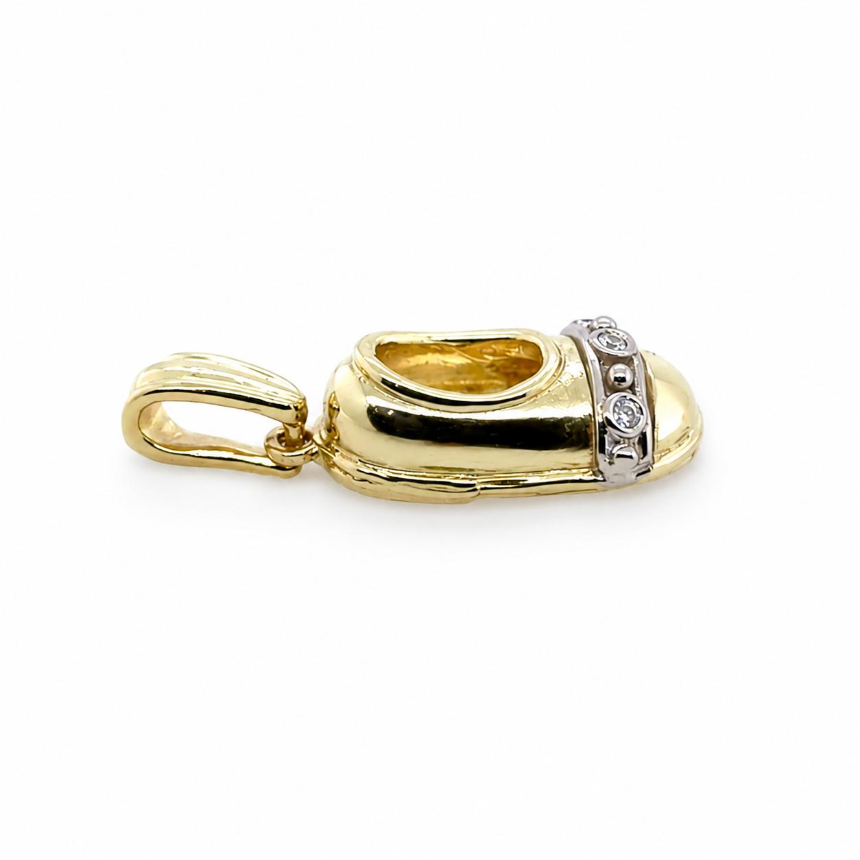 14k Baby Shoe Pendant