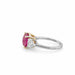 Platinum & 18k Rose Gold Pink Sapphire Ring