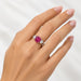 Platinum & 18k Rose Gold Pink Sapphire Ring