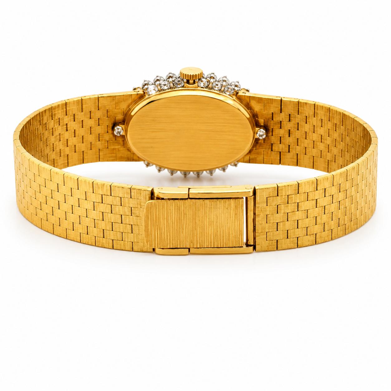 Chopard Geneva 18k Watch with Diamond Bezel and Opal Dial