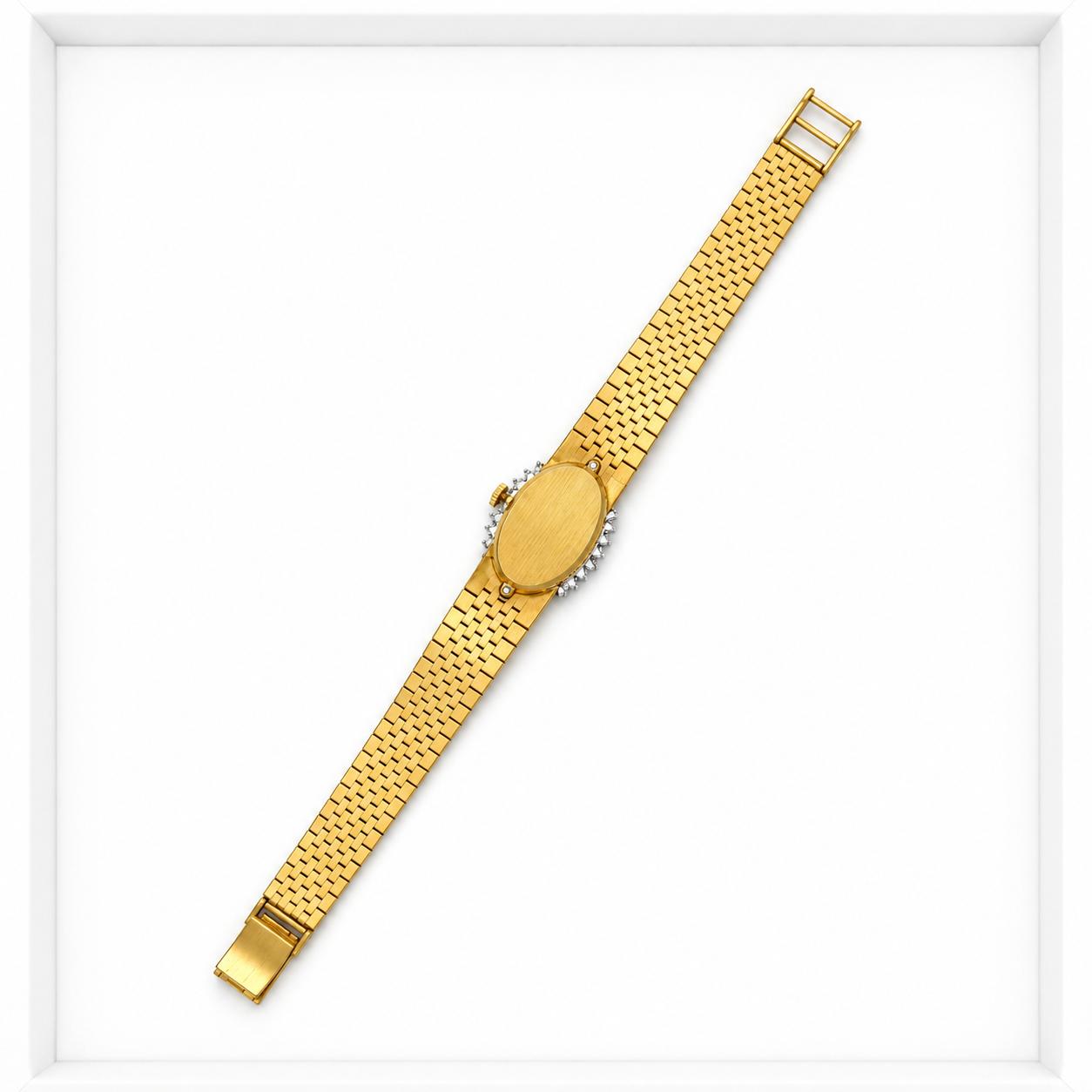 Chopard Geneva 18k Watch with Diamond Bezel and Opal Dial