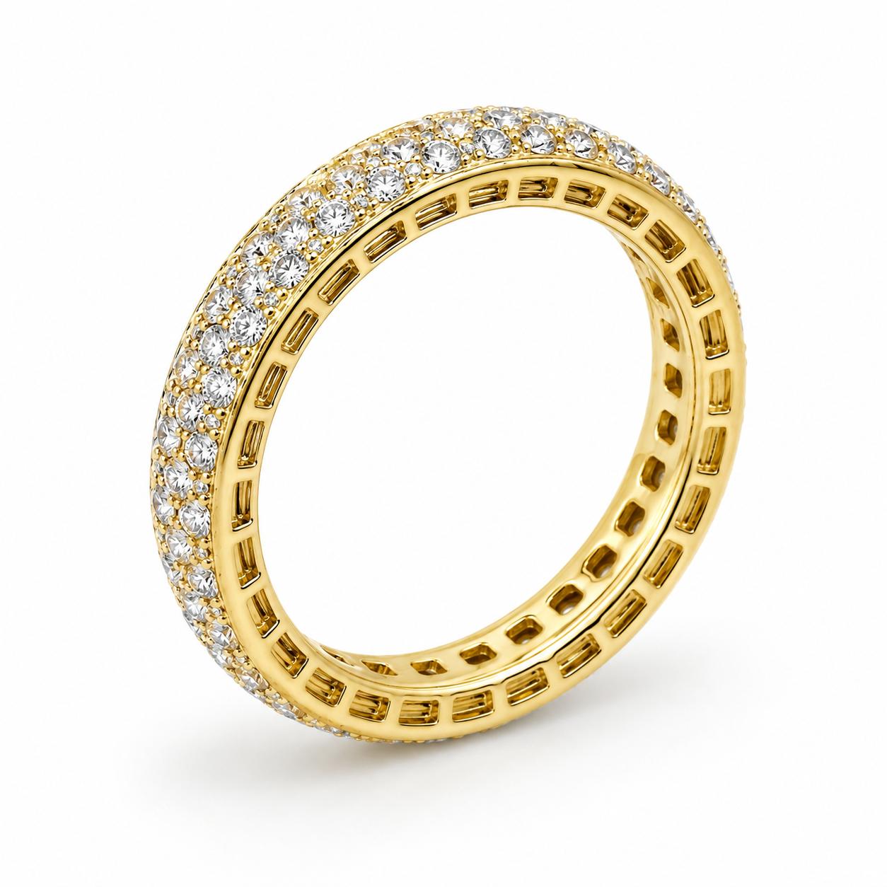 Sonia B 18k Three Row Diamond Eternity Band