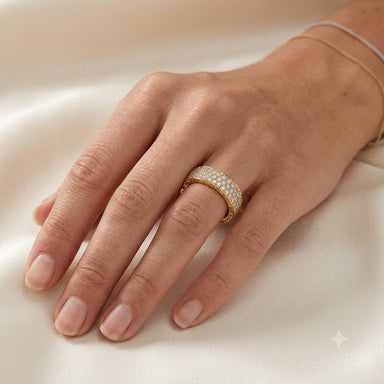 Sonia B 18k Three Row Diamond Eternity Band