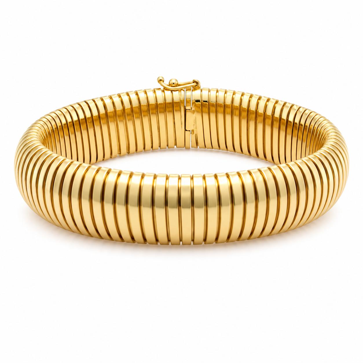 14k Italian Tubogas Bracelet