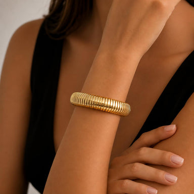14k Italian Tubogas Bracelet
