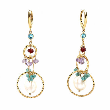 ZImmer Brothers Yellow Gold Dangle Earrings