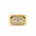 Gold Baguette & Round Diamond Ring