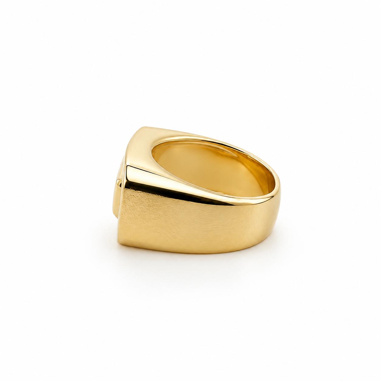 Gold Baguette & Round Diamond Ring