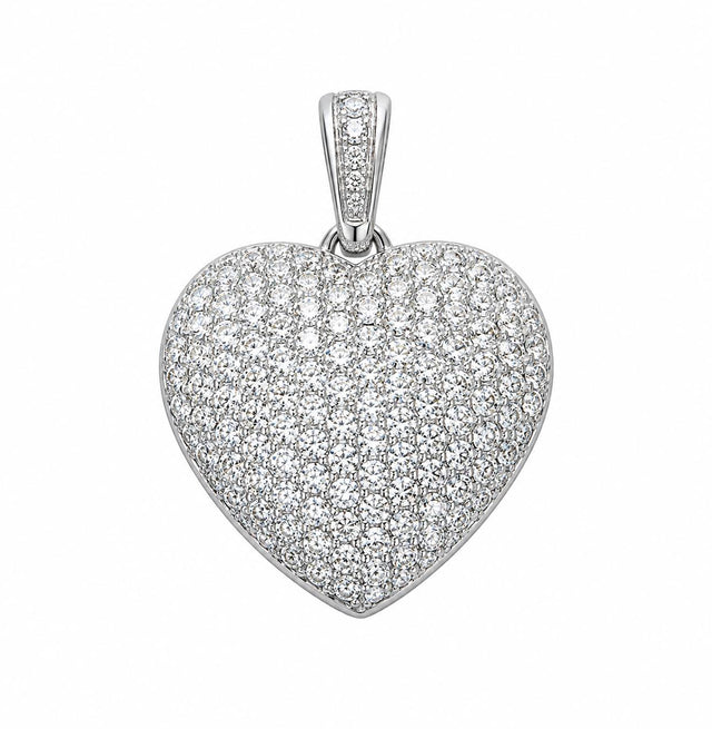 Platinum Heart Pendant