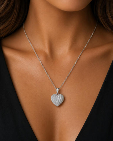 Platinum Heart Pendant