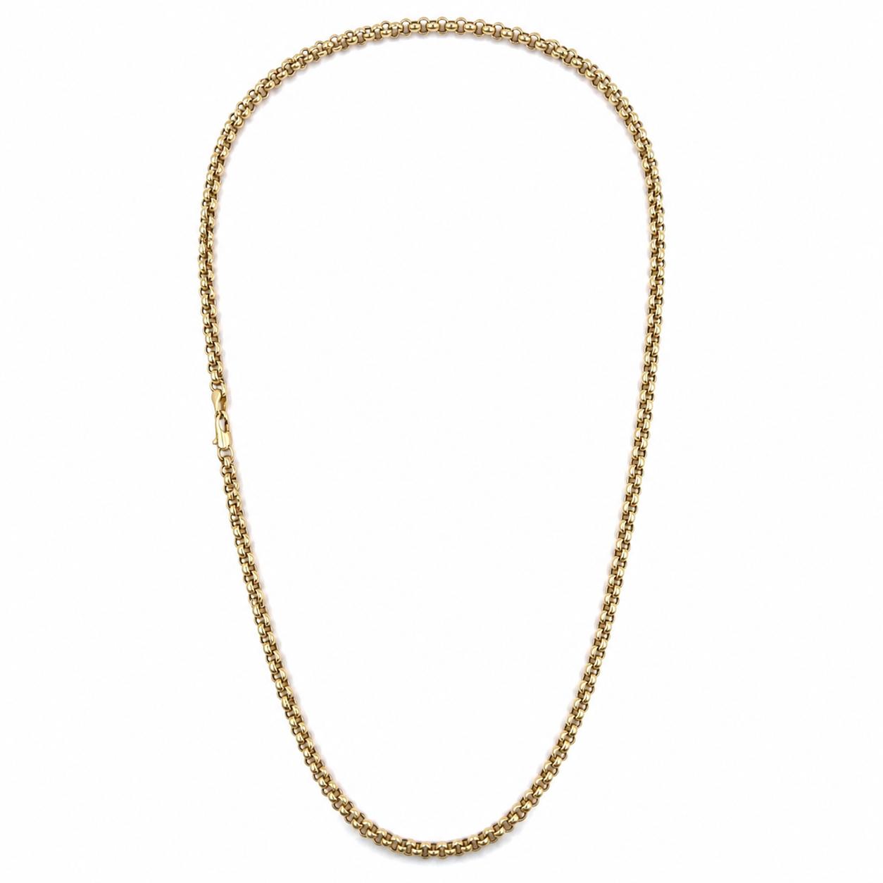 14k Yellow Gold Belcher Link Chain Necklace,