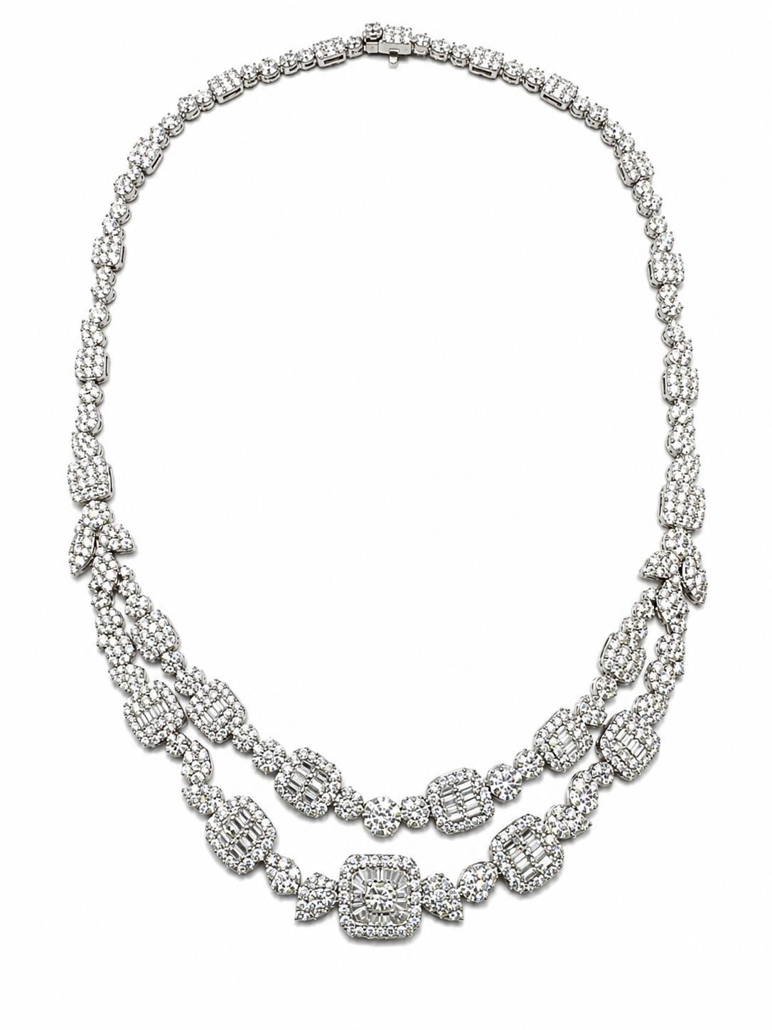 18k White Gold Diamond Necklace