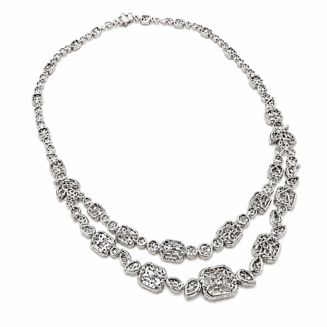 18k White Gold Diamond Necklace