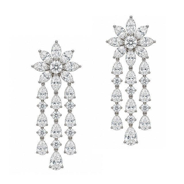 Platinum Earrings with 11.70ct Diamonds