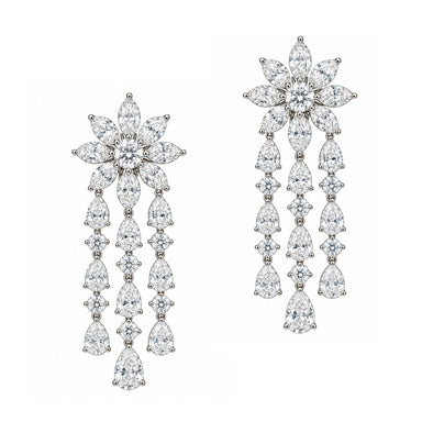 Platinum Earrings with 11.70ct Diamonds
