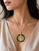 14k Yellow Gold Jade & Multicolor Gemstone Pendant