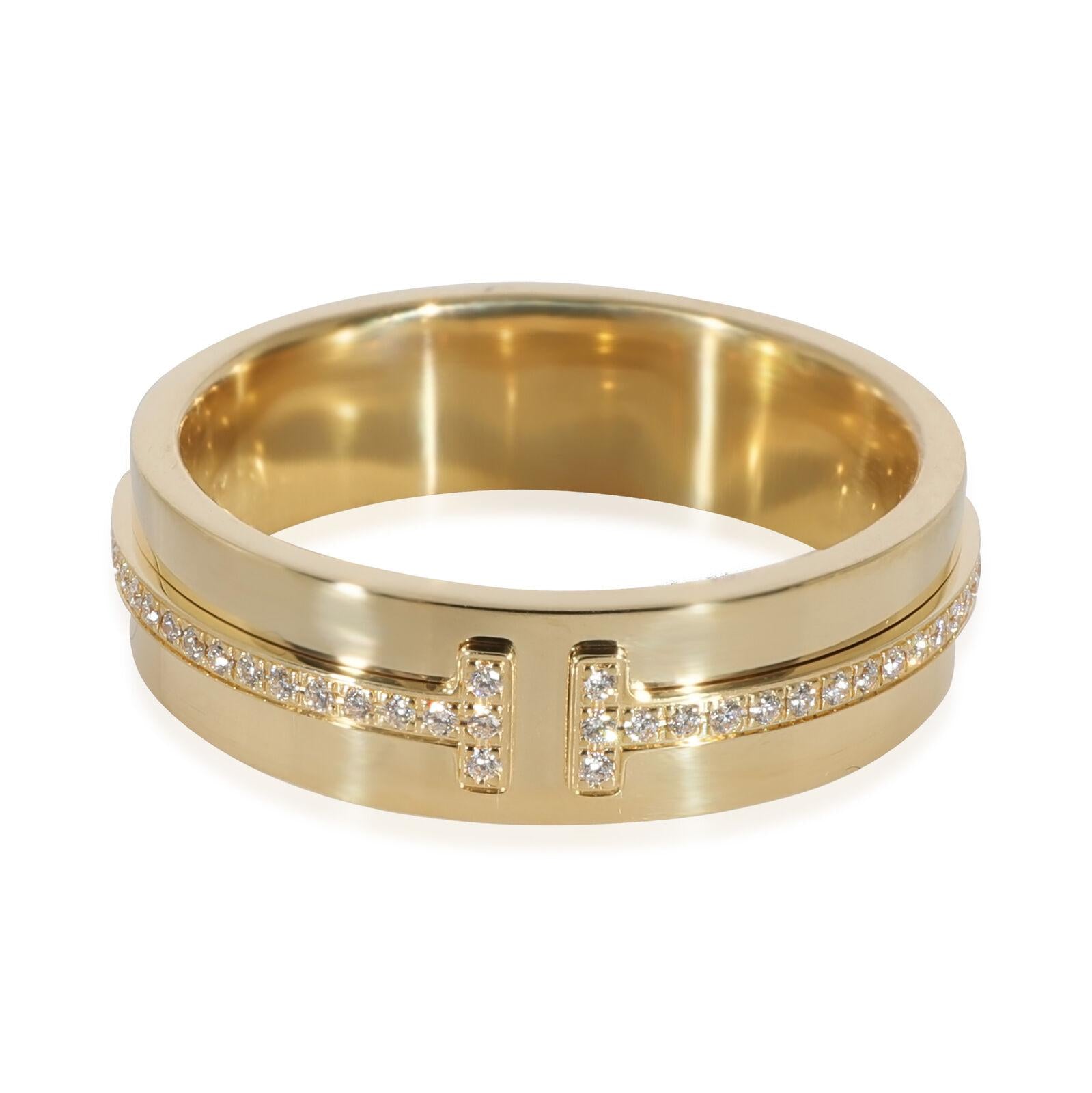 18k Tiffany & Co. "T" Diamond Band