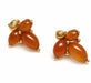 18k Retro Period Carnelian Earrings
