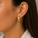 14k Diamond Stirrup Earrings