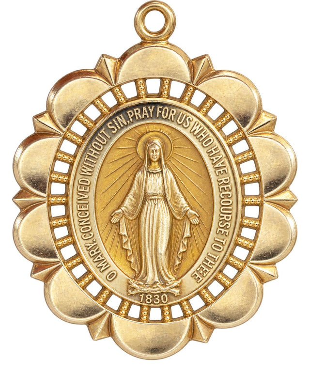 14k Miraculous Medal Pendant